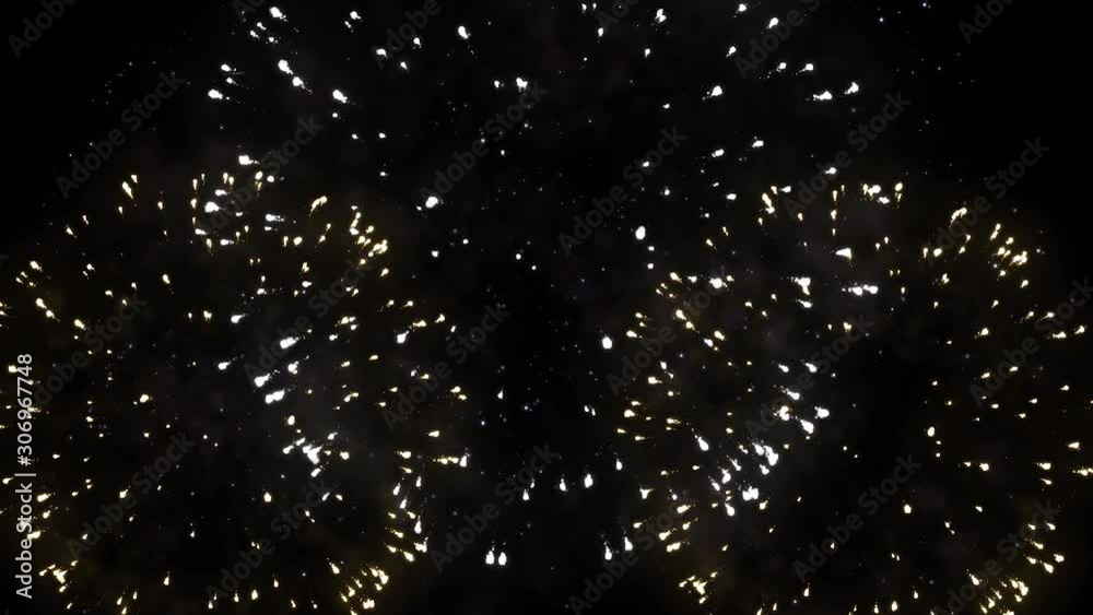 Canvas Prints 3d abstract. realistic animation firework colorful.
