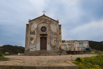 Fototapeta na wymiar Church in Argentiera, Sardinia