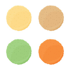 Tortilla different types set. Vector.
