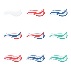 Toothpaste illustration vector set. Vector.