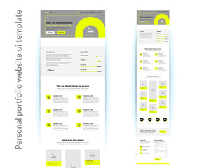 Creative Designer personal portfolio website user interface design template 