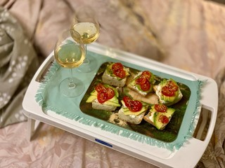 bruschetta with Avocado and cherry