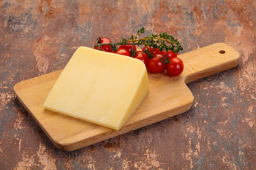 Hard parmesan cheese piece