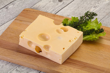 Maasdam cheese brick
