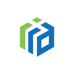 Technology, building, working space logo vector.