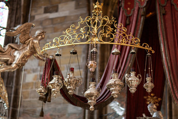 chandelier in temple