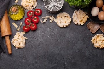 Homemade pasta making