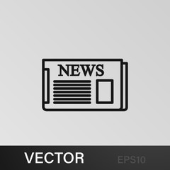Newspaper icon. Element of journalist for mobile concept and web apps illustration. Illustration for website design and development, app development