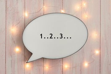 1..2..3... On Speech Bubble with Fairy Lights