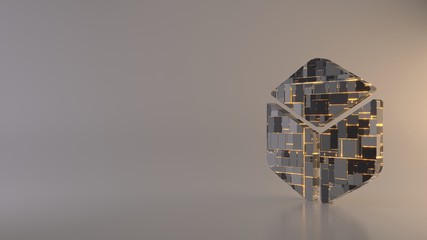 light background 3d rendering symbol of dice  icon