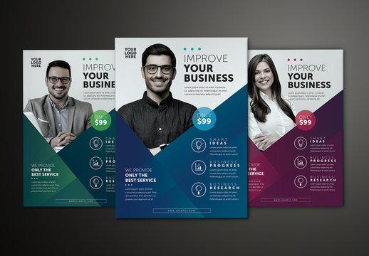 Corporate Flyer Layout with Image Header
