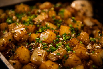 Street food in a market in Beijing, China.