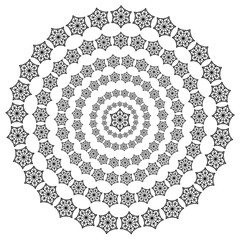 vector snowflakes on a white background. Beautiful winter ornament. black line brush