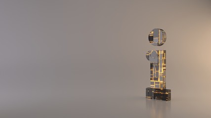 light background 3d rendering symbol of info icon