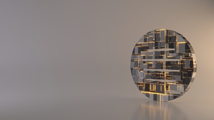 light background 3d rendering symbol of menu icon