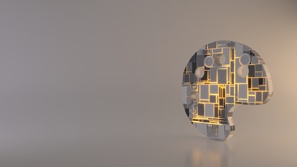 light background 3d rendering symbol of palette icon