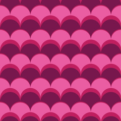 Pink fish scale mermaid seamless vector pattern