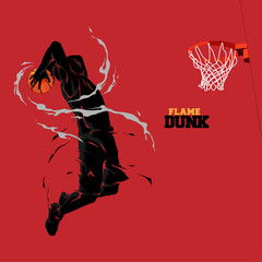 slam dunk flame silhouette © akhid