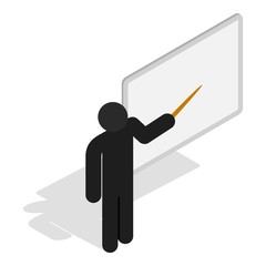 Presentation icon. Isometric illustration of presentation vector icon for web