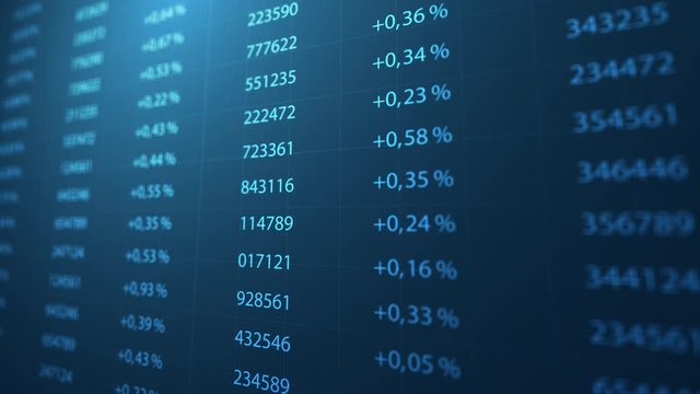 video, tabellone, schermo, profitto, numeri, cifre, 