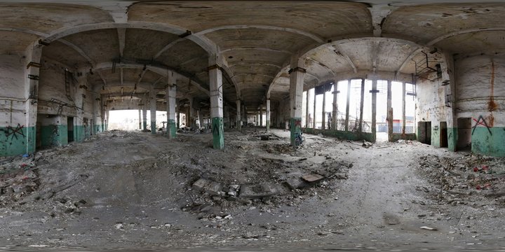 Abandoned Building 360 Panorama