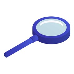 Magnifier icon. Isometric of magnifier vector icon for web design isolated on white background