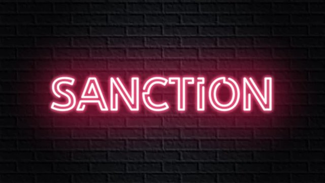 red neon video animation sanction