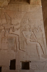 Fototapeta premium HIÉROGLYPHES RAMESSEUM TEMPLE FUNÉRAIRE DE RAMSES II THÈBES EGYPTE