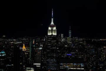 Fototapeta na wymiar New York skyline during the night