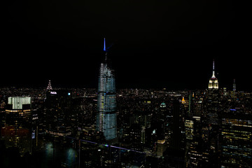 Fototapeta na wymiar New York skyline during the night