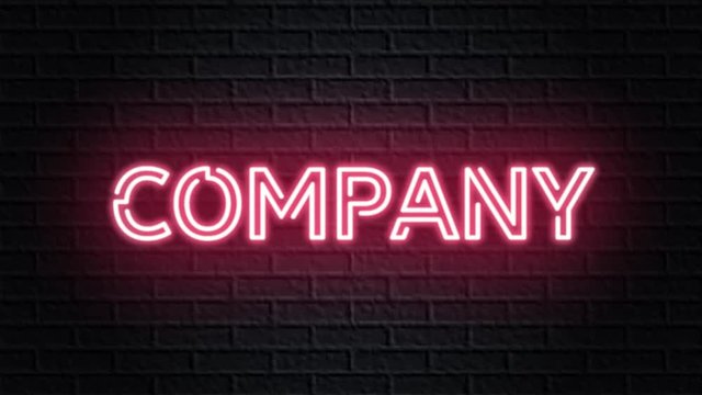 red neon video animation company