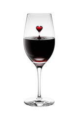 3D Rendered Red Wine in a Glass Isolated on White Background