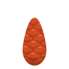 Pine cone icon. Isometric of pine cone vector icon for web design isolated on white background