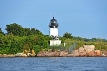 Ten Pound Island Lighthouse on Tenpound Island, Gloucester, Cape Ann, Massachusetts MA, USA.