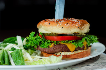 sandwich with cheese and vegetables
