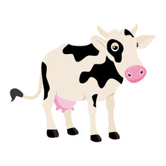 Cow. Cute cartoon cow. vector illustration