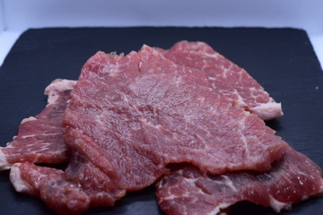 raw meat on a cutting board