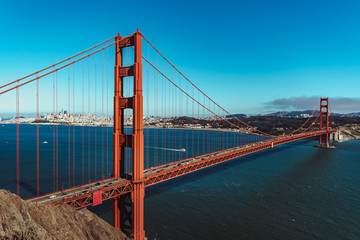 Fototapeta na wymiar Overview on the Golden Gate bridge