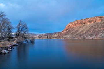 Calm dusk over Colorado foothills