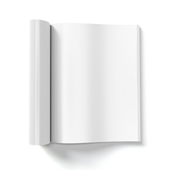 Magazine With The Left Page Rolled Up