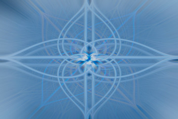 Abstract background, symmetrically shaped, with beautiful soft blue colors flow into each other