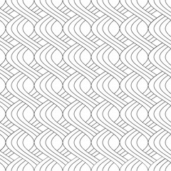 Fototapeta na wymiar Vector geometric seamless pattern. Modern geometric background. Mesh with interwoven wavy lines.