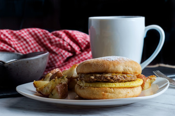 Sausage Egg Breakfast Sandwich