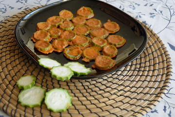 Hirekayi ridge gourd dosa also called as patrode a karnatala special indian cusine