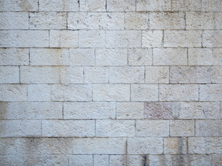 Street texture of painted rectangular stones wall