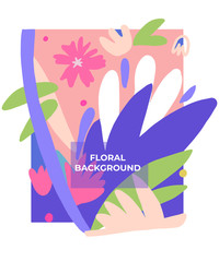 Floral background with space for text. Flat and modern vector illustration.  1 credit Essentials collection 9,00 € for this image Save with flexible plans to suit every budget Choose a plan Edit this 