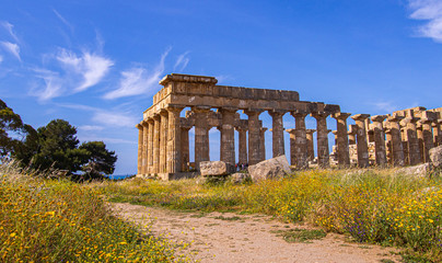 Fototapeta na wymiar Selinunt Antic Greek City