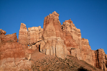 Fototapeta premium Charyn river canyon in the national, natural park of Kazakhstan.