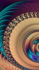 Artfully 3D rendering fractal background