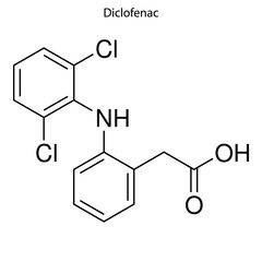 diclofenac Skeletal formula of Chemical element